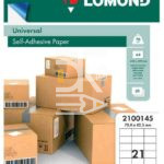 Этикетки самоклеящиеся А4 50л. Lomond, белые, 21 фр. (70*42,4мм), 70г/м2