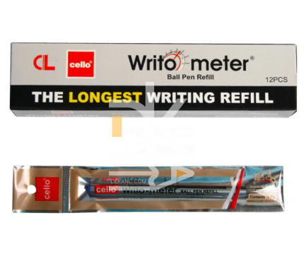 Стержень шариковый, синий, 0,6мм, Cello "Writometer 10км", 1/12