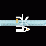 Линейка 30 см deVENTE, масштабная / закройщика, прозрачная, две шкалы