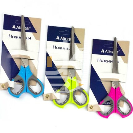 Ножницы детские Alingar 16 см., прорезиненные ручки, с усилителем, AL6608