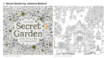 Раскраска антистресс A4, Leader "Secret Garden", 8л., картон. обложка