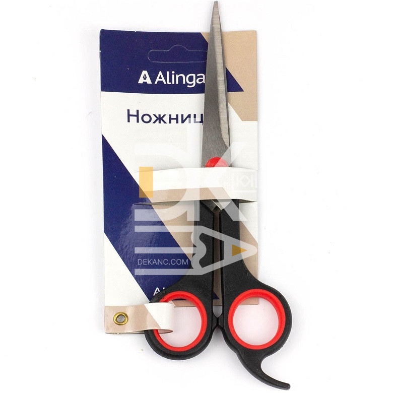 Ножницы Alingar 17,0см,  прорезин. ручки эргонмич. формы, симметричные