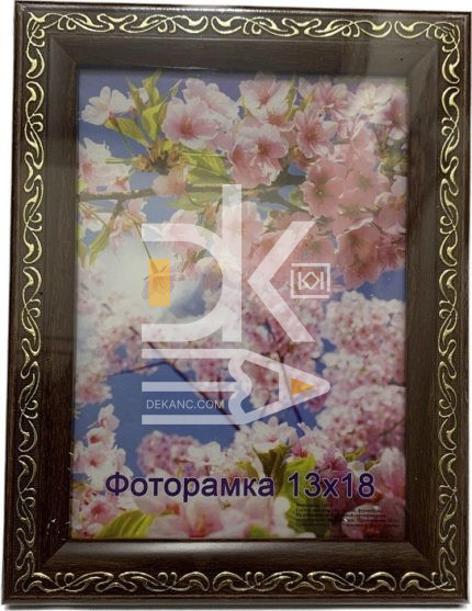Рамка пластиковая 13*18см, Декор  23., пластик, стекло