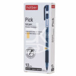 Ручка гелевая Hatber "PICK" черная, 0,5мм  1/12