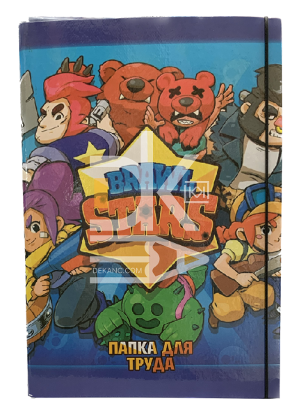Папка для труда VSP А4, 1 отд., тверд. картон, на резинке "Brawl Stars"