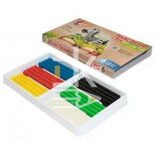 Пластилин Луч "ZOO", 06 цветов, 90г, мягкий восковой, без стека, картон