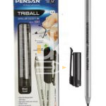 Ручка шариковая Pensan "Triball" черная, 1,0мм, масляная, 1/12