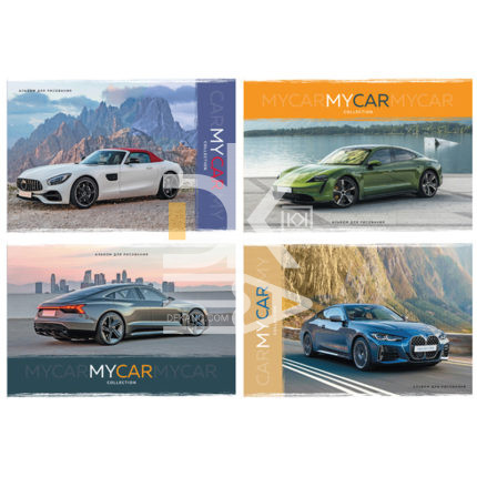 Альбом для рисования 24л., на гребне BG/БиДжи "Car collection"