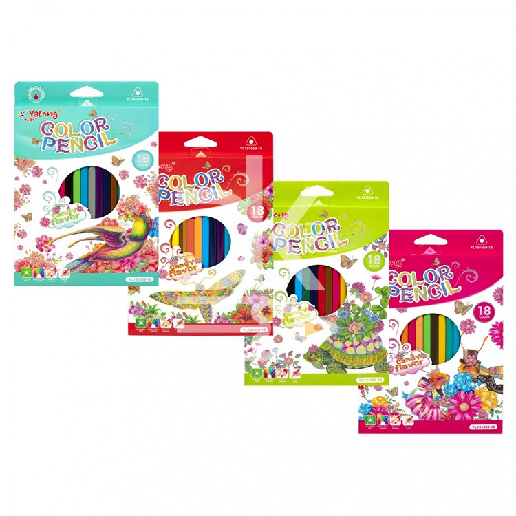 Карандаши цветные Yalong 18 цв., "Candy flavor" пластиковые, трехгранные, заточенные, грифель 3.0 мм Карандаши цветные Yalong 18 цв., "Candy flavor" пластиковые, трехгранные, заточенные, грифель 3.0 мм