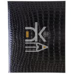 Тетрадь А5 48л клетка "Metallic. Croco. Черная" тисн., бумвинил
