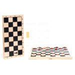 Шашки деревянные 40*20*4см "Классика" с деревянной доской