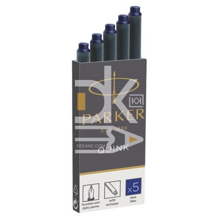 Картриджи чернильные Parker "Cartridge Quink" синие, 5шт., картонная коробка