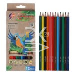 Карандаши цветные Луч "ZOO", 12цв., 2М, шестигранные, заточен., картон