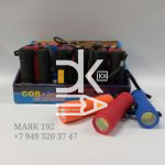 Фонарь ручной карманный прорезиненный., на шнурке CB-1018A-COB, цвета ассорти