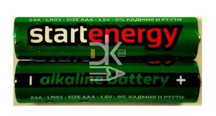 Батарейка StartEnergy AAA (LR03) алкалиновая, 4SHR, 1,5V  1/96