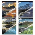 Тетрадь 36л., клетка Alingar "Mountain view" 4 дизайна  1/12