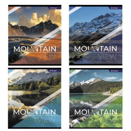 Тетрадь 36л., клетка Alingar "Mountain view" 4 дизайна  1/12