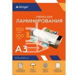 Пленка для ламинирования А3 Alingar 303х426мм, 100мкм, глянец, 100л