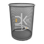 Корзина для бумаг KWELT, 10л, сетчатая, металлическая, черная