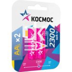 Батарейка аккумуляторная "Комос" AA (R06) 2300 мА-ч, Ni-MH, блистер, европодвес