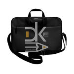 Папка-портфель Lamark A4+ на молнии с ручк.,1 отд. с ремнем, с карм. снаружи на молн., черная