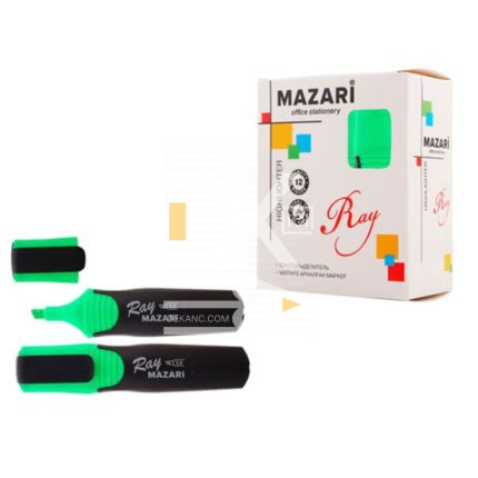 Текстовыделитель Mazari RAY зелёный, 1-5мм,  1/12