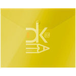Папка конверт на кнопке OfficeSpace А5 (190*240), 150мкм, желтая 1/10