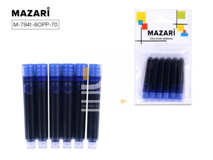Картриджи чернильные Mazari синие, 6шт.