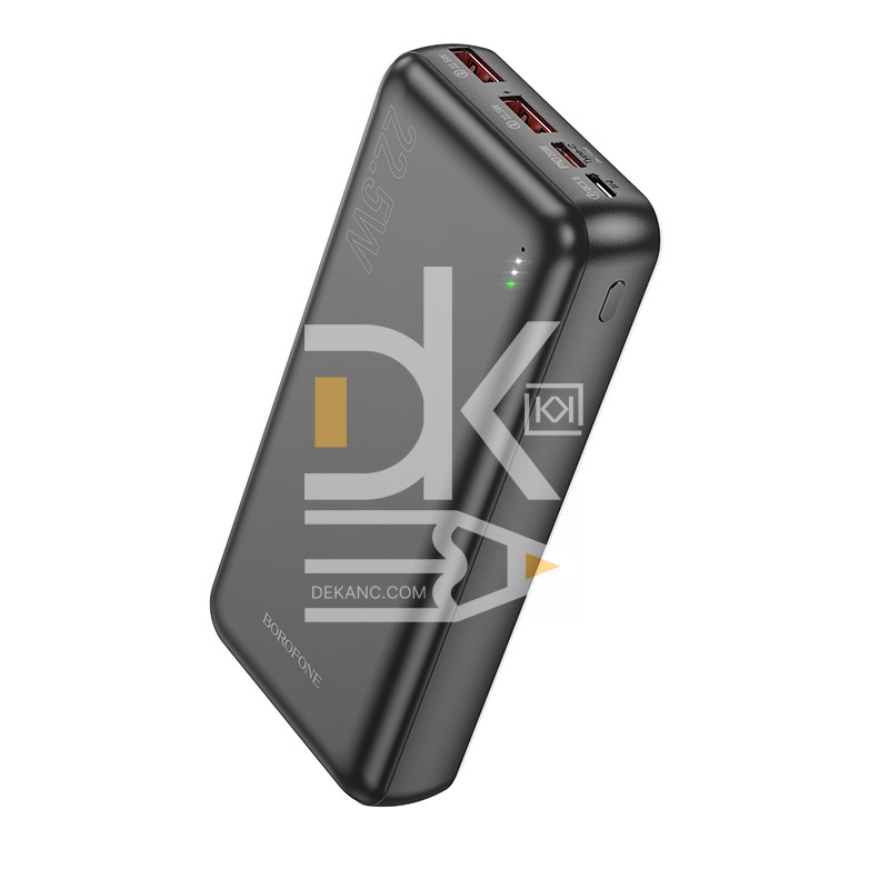 Пауэр банк Borofone BJ38A 20000мА-ч, USB-C + Micro-USB вход, два выхода USB 5V / 2.1A, LED индикатор Пауэр банк Borofone BJ38A 20000мА-ч, USB-C + Micro-USB вход, два выхода USB 5V / 2.1A, LED индикатор