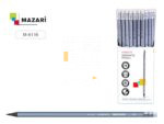 Карандаш ч/г Mazari HB, заточен., дерево., шестигранный., SYBER R, серебряный
