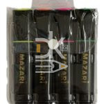 Набор текстовыделителей Mazari FLUO,  4цв., 1-5мм, ПВХ уп., европодвес M-4602