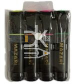 Набор текстовыделителей Mazari FLUO,  4цв., 1-5мм, ПВХ уп., европодвес M-4602