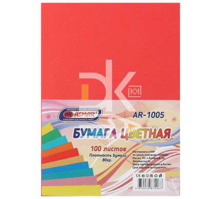 Бумага Asmar intensive А4, 80г/м2, 100л (красный)