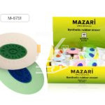 Ластик Mazari RADIUS O, с пластиковым держателем, цветной, овальный,  размер 40 мм