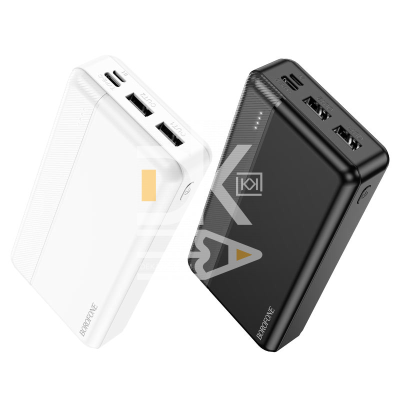 Пауэр банк Borofone BJ24A 20000мА-ч, USB-C + Micro-USB вход, два выхода USB 5V / 2.1A, LED индикатор Пауэр банк Borofone BJ24A 20000мА-ч, USB-C + Micro-USB вход, два выхода USB 5V / 2.1A, LED индикатор