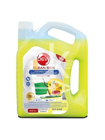 Моющее средство для пола концентрат DEW CLEAN SIDE 4,2л в ассортименте