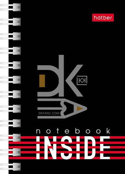 Блокнот, А7, 80л., обл. мягкая, на гребне, Hatber "Inside"