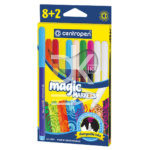 Фломастеры Centropen меняющие цвет "Magic", 08цв.+2, 10шт., картон, европодвес