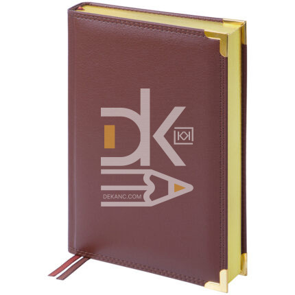 Ежедневник недатир. Delucci А5, 160л., фактурная кожа, золот. срез, коричневый