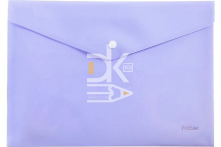 Папка конверт на кнопке Hatber А4, 180мкм, непрозрачн. PASTEL "Лаванда"  1/10