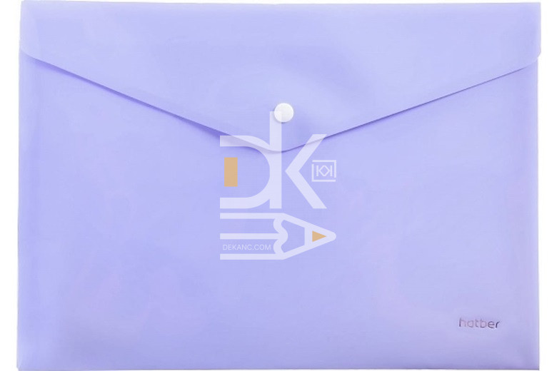 Папка конверт на кнопке Hatber А4, 180мкм, непрозрачн. PASTEL "Лаванда" 1/10 Папка конверт на кнопке Hatber А4, 180мкм, непрозрачн. PASTEL "Лаванда" 1/10