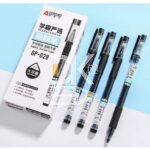 Ручка гелевая AODEMEI прозрачн. корп., черная, 0,5мм, грип, GP-028, увеличенный запас чернил  1/12