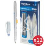 Ручка шариковая Pensan "Global 21" синяя, 0.5мм, масляная, 1/12