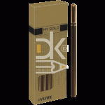 Ручка гелевая deVENTE "My GOLD" синяя, 0,5мм, черный корпус 1/12