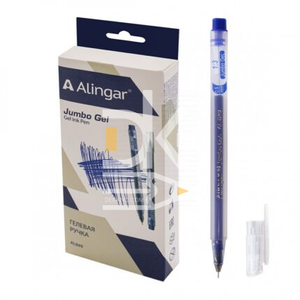 Ручка гелевая Alingar "Jumbo Gel" синяя, 0,5мм, нгольчатый стержень, 1/12