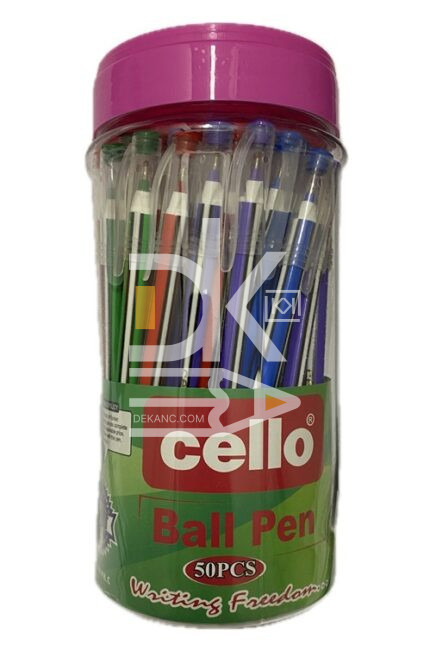 Ручка шариковая Cello/Ellot "CL-568", синяя, 0.5мм, пласт. банка  1/50
