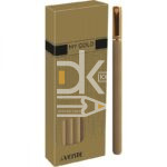 Ручка гелевая deVENTE "My GOLD" синяя, 0,5мм, золотой корпус 1/12