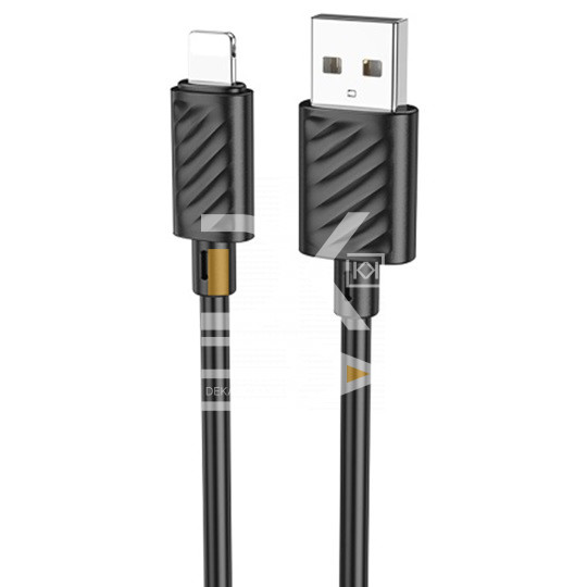 Кабель USB Hoco X88 USB-A - Lightning, 2,1А, 1 м, черный Кабель USB Hoco X88 USB-A - Lightning, 2,1А, 1 м, черный