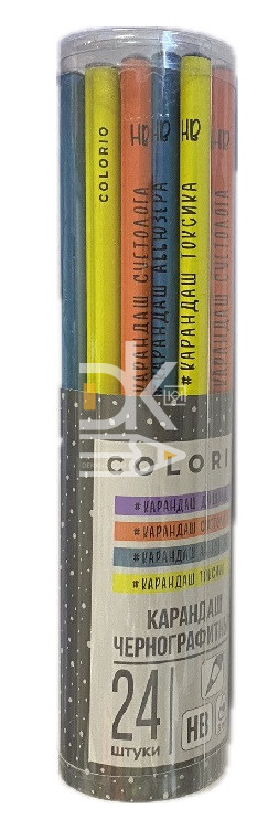Карандаш ч/г Colorio "Юмор" HB, заточен, дерево, трехгранный Карандаш ч/г Colorio "Юмор" HB, заточен, дерево, трехгранный