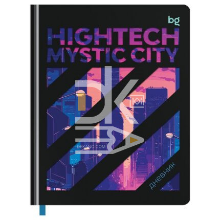 Дневник BG/БиДжи, кожзам тверд. обложка, 48л., 1-11кл., "High tech" фигурн.выруб глянц.ламин. тисн.
